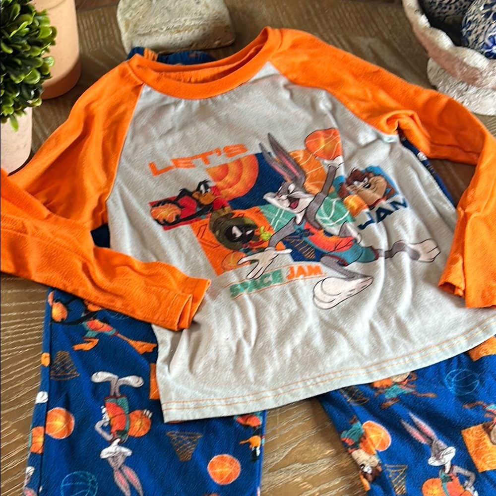 Boys Soft Fleece Looney Tunes Space Jam Kids Pajamas Pants Set